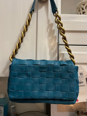 Zara leather shoulder bag new with tags