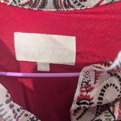 Cristina Beautiful Life Lena dress size Large new, red