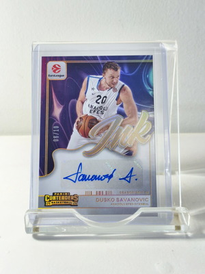 Dusko Savanovic EuroLeague Ink Auto Gold #6/10 2025-26 Panini Contenders card like new