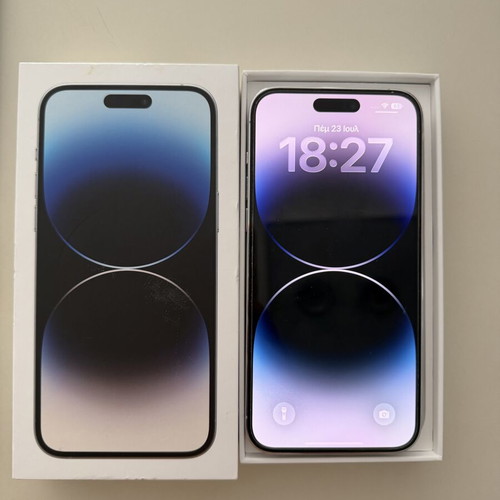 iPhone 14 Pro Max 128GB White like new with 13 cases including Apple
