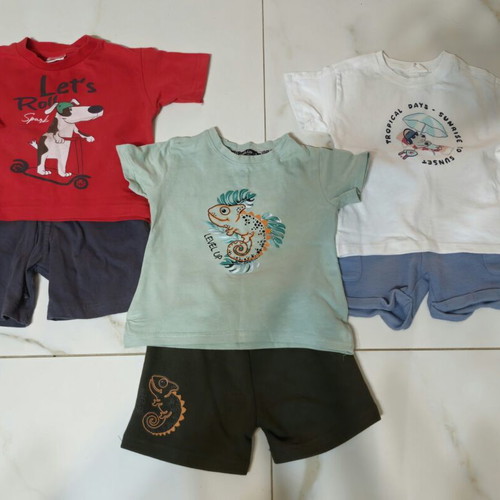Clothing sets for 12-month-old boy, like new, pack of 3