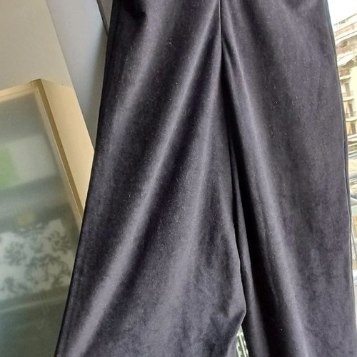 Veloudakis one-piece jumpsuit black velvet evening like new S-M