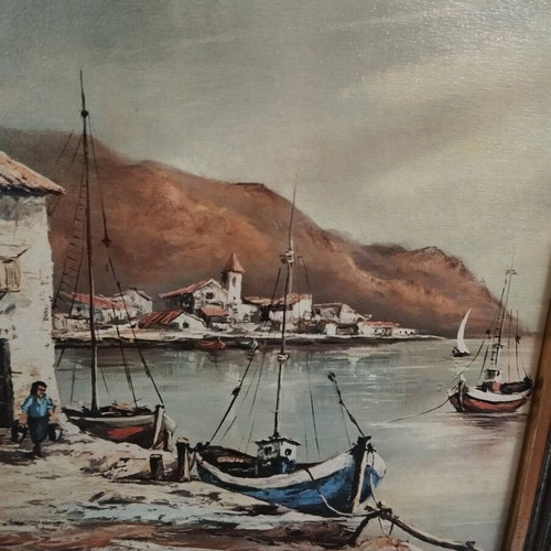 Island Landscape Painting like new 50x40 without frame
