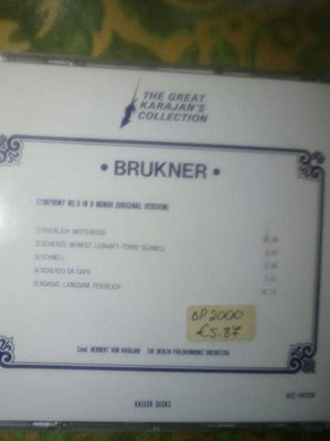 CD The Great Karajan's Collection Bruckner Symphony No 9 in D Minor нов