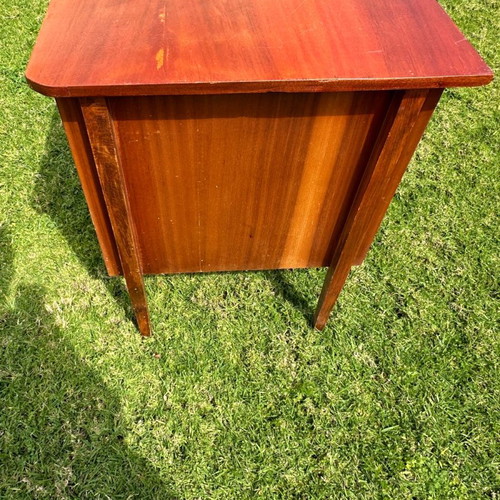 Mid-Century Modern desk with built-in bookshelf, Danish design