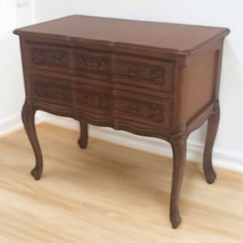 Wooden console made of beech new, dimensions 73x40x67 cm, walnut color