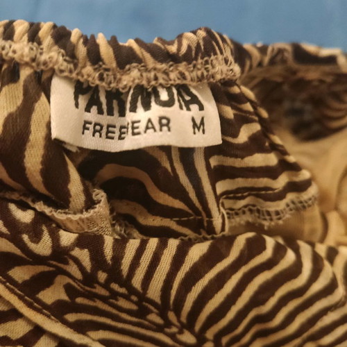 Tiger print dress used, backless, size M