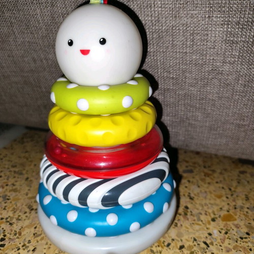 Little Senses stacking rings toy used, light-up baby toy