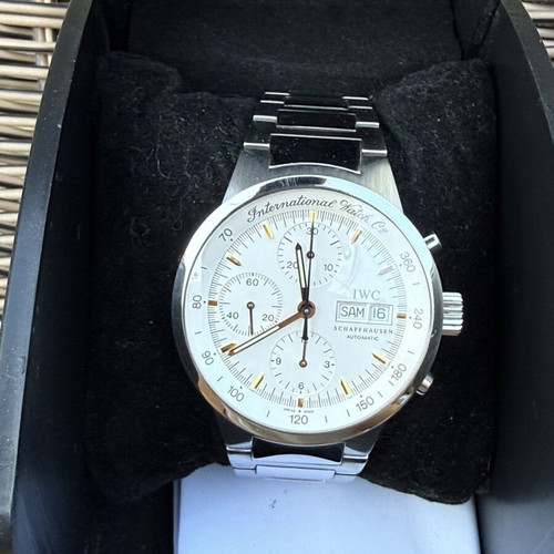 IWC automatic men's wristwatch, white