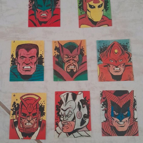 Marvel Retro Comic stickers from 1970s like new, pack of 8