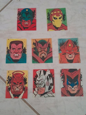 Αυτοκόλλητα Marvel Retro Comic δεκαετίας 1970 σαν καινούργια, πακέτο 8 τεμάχια