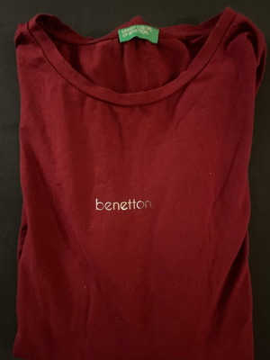 Benetton μακρυμάνικη μπλούζα καινούργια, κόκκινη μέγεθος M