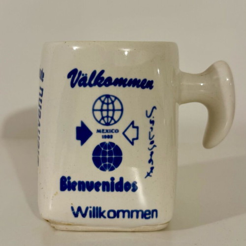 Collectible mugs used, set of 2, 1982 Mexico conference