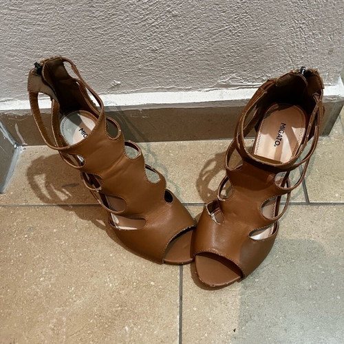 Migato women's sandals used, brown, size 39