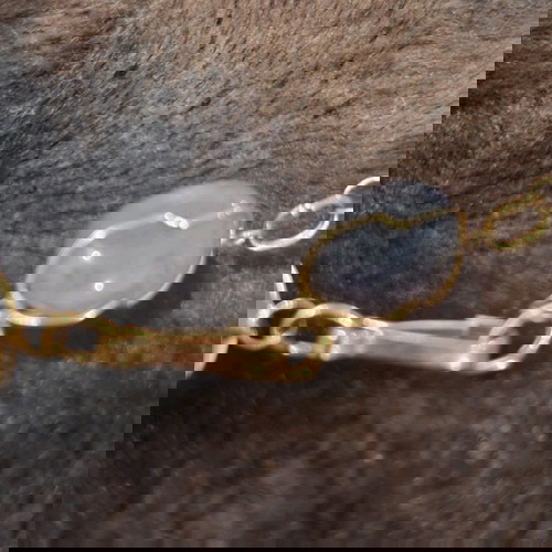 Vintage Artisan Necklace with Amethyst and Agate Stones, New