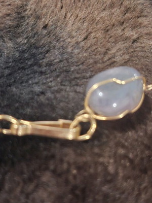 Vintage Artisan Necklace with Amethyst and Agate Stones, New