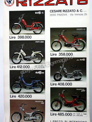 Αφίσα Rizzato Motorcycle 50cc καινούργια, δεκαετίας 1970, Ιταλία