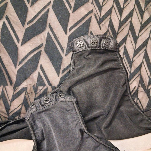 Miss Rosy black bodysuit with transparent designs like new, size M