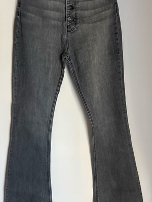 Zara premium gray jeans like new, high waist flare