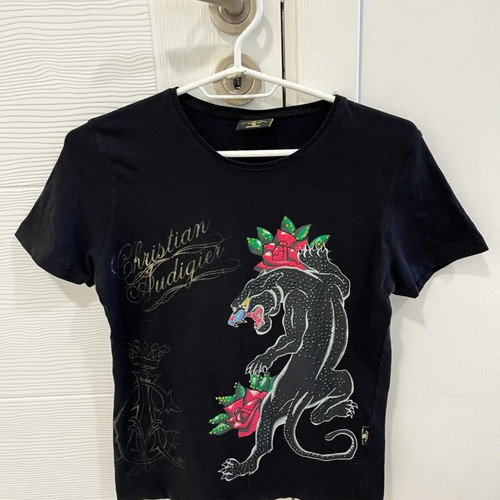 Christian Audigier Black Panther Womens T-shirt like new, size S-M