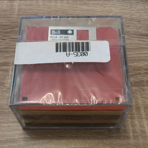 Bull DF-HD 3.5" Color Floppy Disks Factory Sealed 1.44MB