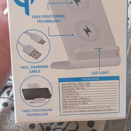 Grundig wireless charger stand new unused