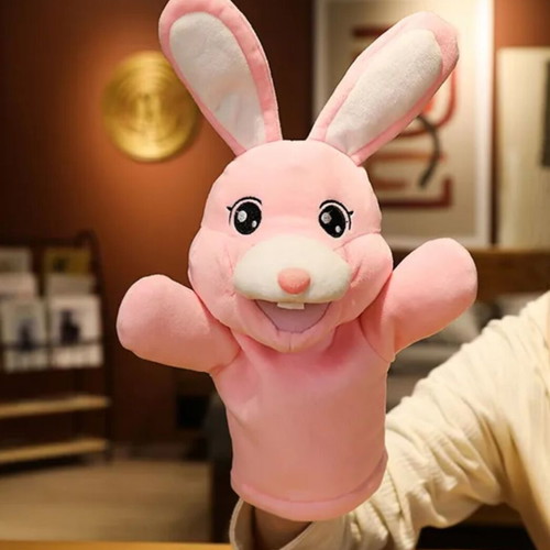 Rabbit 28cm plush hand puppet for puppet theater new, unused