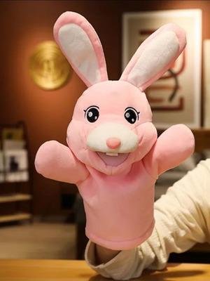 Rabbit 28cm plush hand puppet for puppet theater new, unused