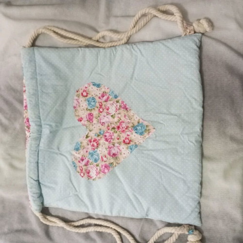 Handmade fabric backpack like new, multicolored