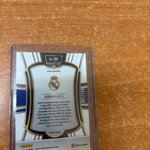 2025-26 Panini Select EuroLeague Premier Level White Prizm Sergio Llull card