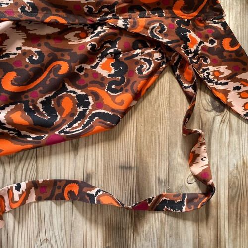 Maxi skirt Kado handmade new, brown and orange, one size