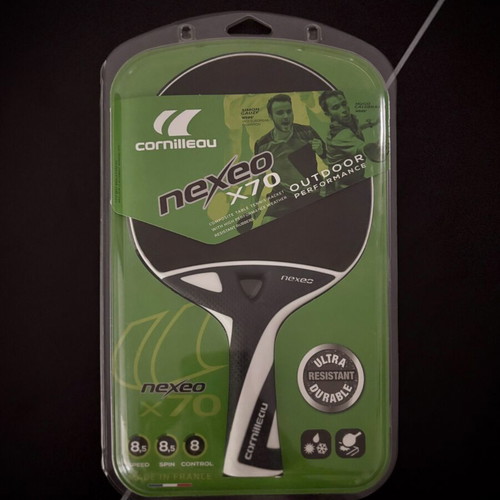 Cornilleau Nexeo X70 ping pong paddle like new, outdoor
