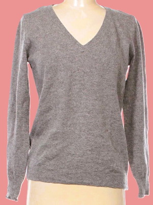 Γυναικείο μάλλινο πουλόβερ Benetton καινούργιο, μέγεθος M, γκρι