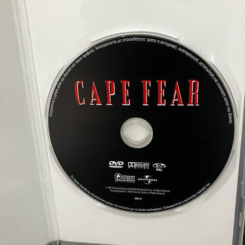 Cape Fear DVD, drama thriller with subtitles