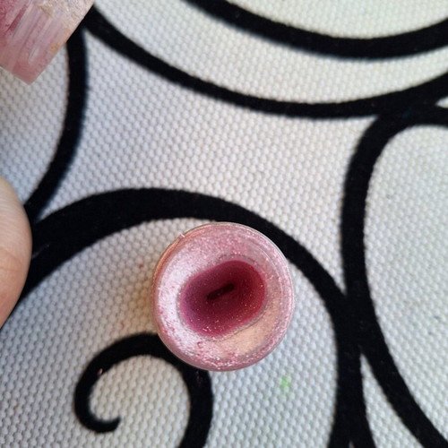 Pink powder eyeshadow used