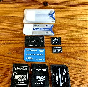 Memory card adapters & vintage memory stick adaptors