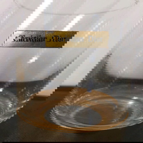 Σετ ποτήρια Dior μεταχειρισμένα, vintage με μεταλλική βάση χρυσού