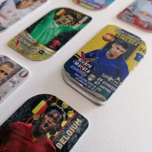 Europe's champion metal footballer tags used, pack of 48