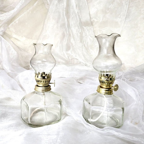 Glass Polygonal Paraffin Lamp new
