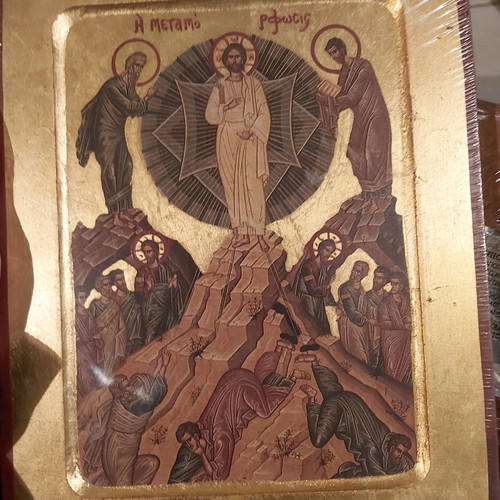 Resurrection of the Lord image authentic lithograph on wood with gold leaf
