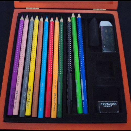 Faber Castle colored pencils with case