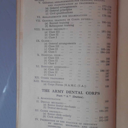 Old Book Standing Orders for Royal Army Medical Corps 1937 used