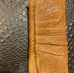 Leather wallet camel used