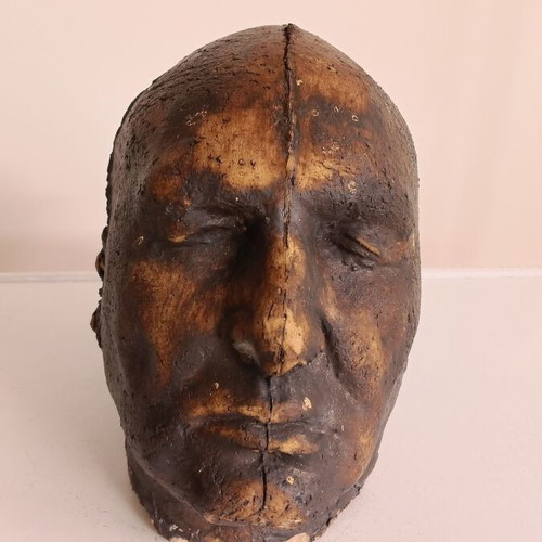 Antique Plaster Death Mask of Emperor Napoleon Bonaparte 19th Century like new