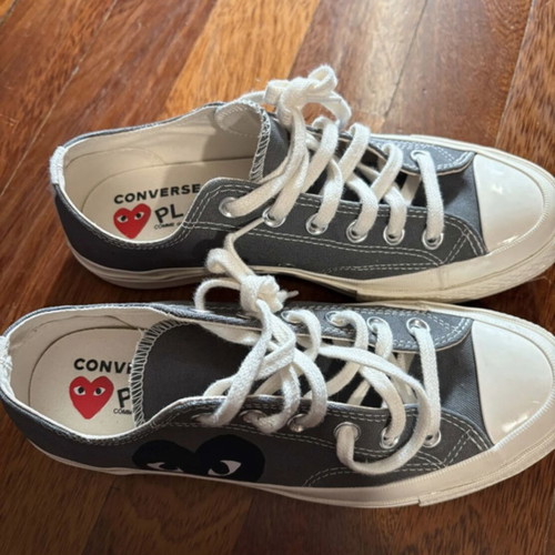 Converse X Comme des Garçons Grey Sneakers Size 39 EU Like New