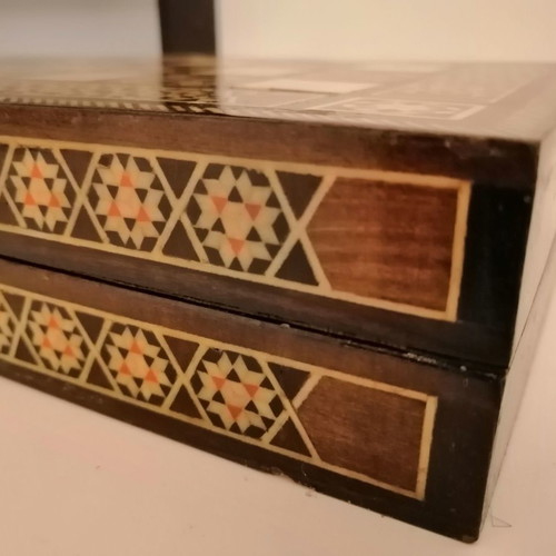 Backgammon-Chess handmade unused 30 years old with ornate pieces