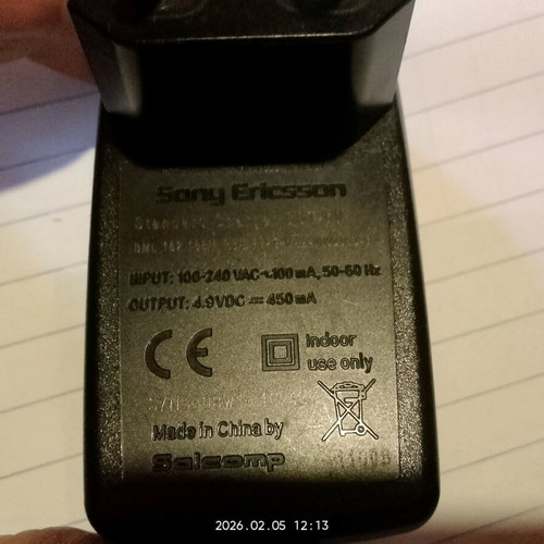 Sony Ericsson charger used for old mobile phones