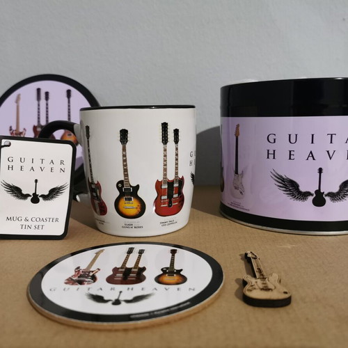 Guitar Heaven mug gift set new