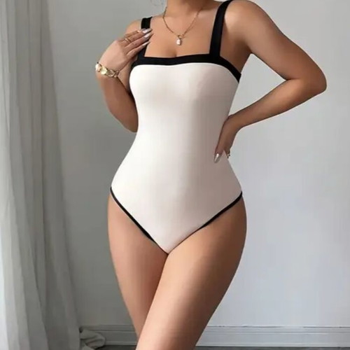 Set of 2 pieces bodysuit and wrap skirt black and white new