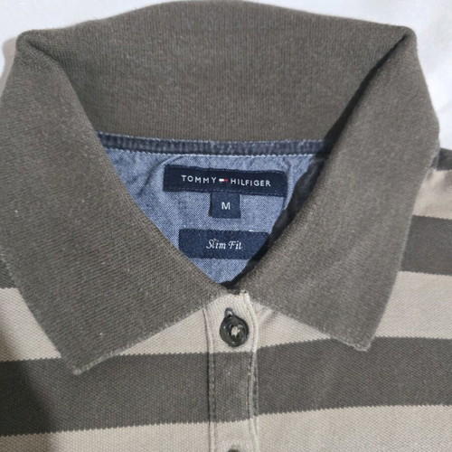 Tommy Hilfiger long-sleeve striped shirt used, size S, beige/brown
